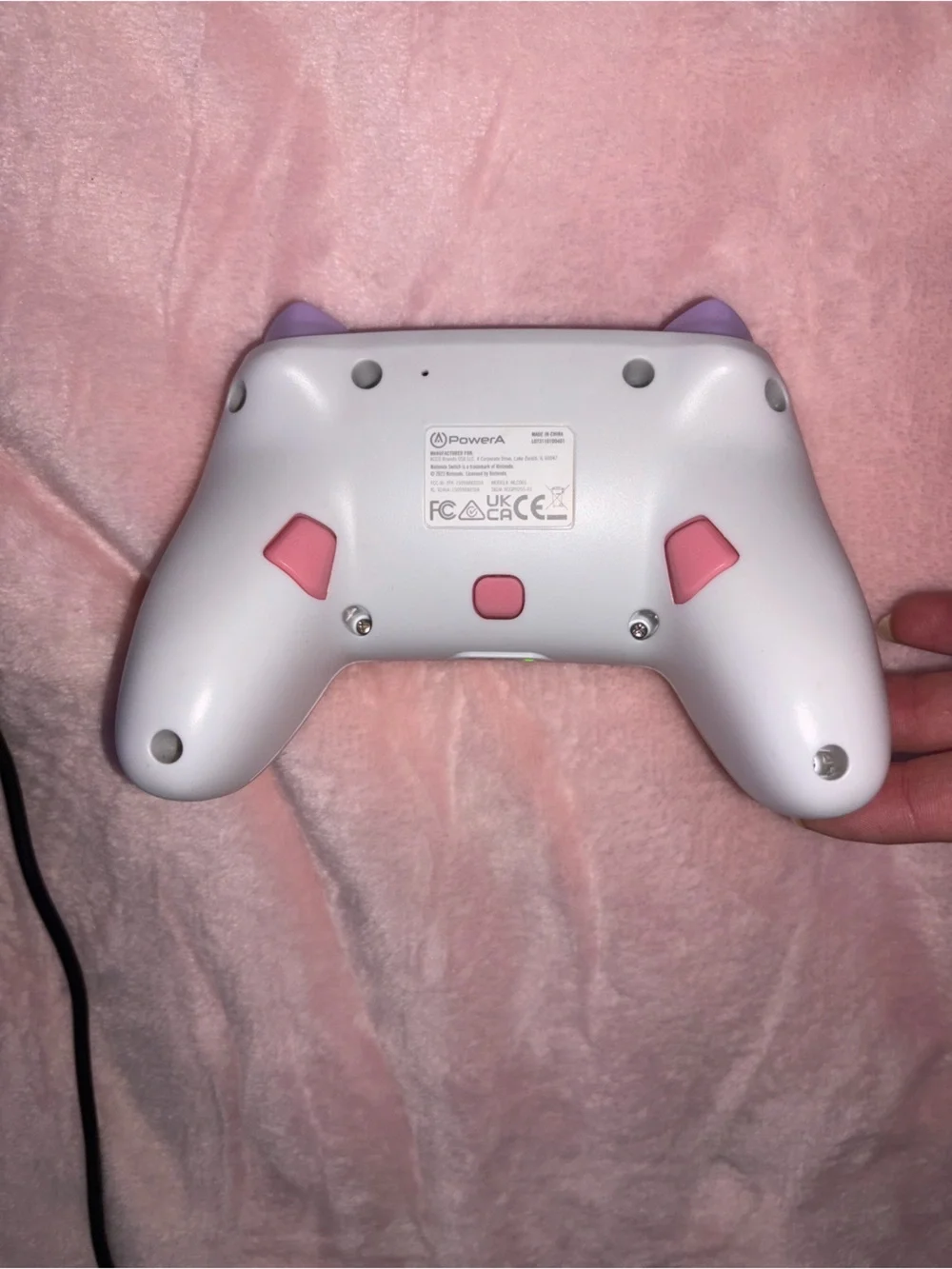 Nintendo Princess Peach Wireless Controller with Blue D-Pad